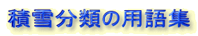 積雪分類の用語集